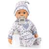 Bayer Design Bambola interattiva 38 cm, parlante, con ciuccio, biberon | morbida, da coccolare, con suoni, occhi che si chiudono, accessori per i giochi di ruolo dei bambini