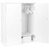 small foot Armadietto per bambole in legno bianco, con accessori come appendiabiti e appendiabiti, aggiunta agli accessori per bambole, 11213, 40 x 20 x 53 cm