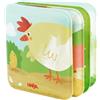 HABA Mini Libro da Bagno Fattoria - Divertimento d'Acqua per Bambini dai 6 Mesi in su, con Effetto cigolio e Illustrazioni Colorate - Giocattolo Resistente agli Schizzi per Vasca - 2012345001