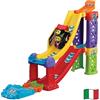 VTech Vroom Vroom Go Trampolino Acrobazie Estreme 3 in 1 1-5 Anni | Pista Macchinine, Trampolino, 3 Modalità, 1 Veicolo Incluso, 2 Zone Magiche, Batterie Incluse, Lingua Italiana