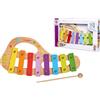 Eichhorn 100003482 - Xilofono Musicale in Legno, Scala Colorata con 8 Toni, Include 1 Bacchetta e Libro con Cinque Canzoni da Riproduzione, 3 Pezzi, 30 x 15 cm, a Partire da Due Anni