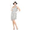 W WIDMANN MILANO Party Fashion - Costume anni '20 da donna, 3 pezzi | Con abito, collare di paillettes e fascia per capelli con piuma, outfit Charleston, costume da flapper per Carnevale