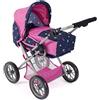 Bayer Chic 2000 - Passeggino per bambole Leni, 2 in 1 con borsa per il trasporto rimovibile, Butterfly Navy-rosa, 560-33, 64 x 37 x 68 cm