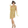 W WIDMANN MILANO Party Fashion - Costume anni '20 da donna, 3 pezzi | Con abito, collare di paillettes e fascia per capelli con piuma, outfit Charleston, costume da flapper per Carnevale