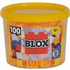 Simba 104114110 Blox, 100 Gelbe Bausteine Made in Italy, 4 Mattoni, Include Scatola portaoggetti e 100% Compatibile con gettoni Ben noti, Giallo
