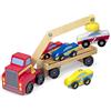 Melissa & Doug Carro Attrezzi Magnetico in Legno - Veicoli Giocattolo Colorati, Giochi Educativi, Gioco Montessori, Regalo per Bambini e Bambine, 3+ Anni