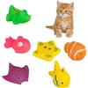 Ssmmam 6 giocattoli interattivi colorati per gatti da piscina, giocattolo galleggiante per gatti, per animali domestici, per nuotare e fare il bagno, giocattoli sensoriali per gatti da interni per