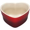 Le Creuset Ramequin a cuore in gres vetrificato, per 2 Porzioni, 300 ml, Ciliegia, 91002926060000