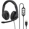 Hama HS-USB300 - Cuffie per PC con cavo USB, stereo, colore: Nero