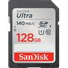SanDisk 128 GB Ultra SDXC Scheda di Memoria, con velocità fino a 140 MB/s, prestazioni dell'app A1, UHS-I, Classe 10, U1