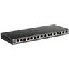 D-Link DGS-1016S switch di rete Non gestito Gigabit Ethernet [10/100/1000] Nero