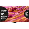 Samsung Neo QLED 4K Vision AI Smart TV 98'' QE98QN90FATXZT Mini LED, NQ4 AI Gen3 Processor,Picture Enhancer, Glare Free, Motion Xcelerator 165Hz, NeoSlim Design, PACCHETTO INTRATTENIMENTO, 2025