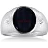 ArtikJewels Anello In Argento Sterling 925 Con Gemma Di Onice Nero Per Uomo AJ311