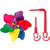 Générique Pinwheel - Elica manubrio 16,5 cm arcobaleno | Turbina eolica Manubrio Scooter Bicicletta Triciclo Passeggino Giocattolo Rotante Decorazione PVC PC