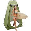 JDBDU Tenda da doccia pop-up, 190 cm, tenda da campeggio, colore argento e verde