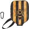 Generic pickleball Racket Case Vintage Bee Stripe pickleball Paddle Cover | antigraffio Universale Neoprene Paddle Cover Per uomini e donne Allenamento Fits Most Rackets