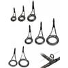 XALFST Kit Anelli Guida Canna da Pesca 8 Pezzi, Ceramica e Acciaio Inox, Sostituzione Rapida Guide Rotte, Bassa Attrito e Resistenza alla Corrosione Mare/Lago