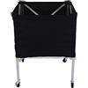 Xiuganpo Carrello Pieghevole con Telaio in Alluminio, 4 Ruote, per | Carrello portapalline con ruote per basket, calcio, pallavolo, portatile e mobile