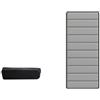 Fonowx Lettino Pieghevole Portatile da Spiaggia, Grigio, .15mm | Imbottitura Interna in Cotone, Superficie Rivestita in PU Argento, per Campeggio