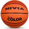 Nivia Pallone da basket True Color, secondo lo standard BFI, 14 pannelli, copertura in gomma morbida stampata con texture a ciottoli, camera d'aria in butile filettata, realizzata per tornei, per