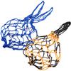 DEARMAMY 2 Pezzi Borsa a Rete per Palloni Calcio e Basket, Capiente, Blu | Polipropilene Intrecciato, Corda Regolabile, Struttura Stabile, Adatta a Pallavolo, Uso Sportivo e Allenamento