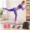 Generic Fasce di resistenza alla caviglia con polsini, set di fasce elastiche per allenamento delle gambe con borsa per glutei, contraccolpi di glutei, allenamento per fianchi e glutei, attrezzatura per