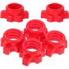 NIYANGLE 6 Pezzi Dado Fisso per Manubri e Bilanciere in PE Rosso | Stabilità Affidabile, Installazione Semplice, Design Versatile, Pratico per Attrezzature Domestiche e Palestra