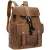 MotiveTech Zaino da in Tela Grande | Unisex, Zaino in Tela con Dettagli Pelle, Vintage, Borsa, per Il Tempo, Studenti