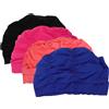 Toyvian 4 Pezzi Cuffia da Nuoto Donna, Grande, Comoda, in Chinlon | Flessibile, Leggera e Antiscivolo, Facile da Indossare e Togliere, per Chioma Lunghi, Uso Piscina