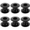BESPORTBLE 6 Set Boccole per Biliardino, Boccole di Ricambio per Calcio Balilla, Plastica, Foro 20 Mm/0,79, Filettate, Nere, per Tavoli da Gioco da Tavolo e Competizioni