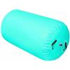 TAIZhiChen Air Barrel Gonfiabile Tappetino Palestra Ginnastica Rullo Cuscino Cilindro Gonfiaggio Rapido Trasporto Semplice E Uso Multifunzionale Adatto per, Verde Menta, 06x08m Eu Elec Pump