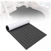 Izrielar Rivestimento per pavimento in teak EVA, impermeabile, autoadesivo, antiscivolo, per barche, yacht, marina, 240 x 60 cm, antracite