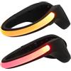 Ciieeo 2 Pezzi Luce a Clip per Scarpe da Corsa Notturna e Ciclismo | Rosso e Giallo, Corpo Nero in ABS Led, Denti Antiscivolo, per Tallone e Polso
