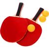 BRIGHTFUFU Set Racchetta da Ping Pong per Allenamento, Superficie Ampia | Borsa Compatta in Poliestere, Legno e Pp, Nero, per Esercizio Ping Pong, Stile alla Moda