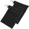 BRIGHTFUFU 2 Pezzi Borsa da Golf in Nylon Clip Rotante, Accesso Rapido per Tee | Custodia Leggera Nera per Marcatori, Accessorio Gancio a Pinza, Uso All'aperto per Donne e Uomini