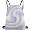 Morbuy Modelli Astratti Sacca Sportiva Zaino a Sacco (Blu) | Stampa Zaino Traspirante con Coulisse Sportivo Leggero Traspirante per Palestra, Scuola, Viaggi, Uomo Donna Unisex