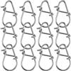 minkissy 100 Pezzi Clip da Pesca in Acciaio Inox Alta Resistenza, Forma a | Rig e Leader, Design Pratico, Riduce la Torsione del Filo, Mantiene Verticalità e Sensibilità