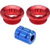 eMagTech 2 tappi di regolazione per pedivelle da bicicletta compatibili con i bulloni del coperchio della guarnitura Shimano Deore/XT/SLX/XTR105/UT/DA M20 rosso