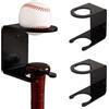 Orrdiffi Supporto da Parete per Mazza da Baseball 2 Pezzi in Acrilico | Nero 4 mm,per Softball,Esposizione Verticale,con Pallina,Camera Garage e Collezione