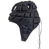 Healvian Casco Protettivo per Rugby Nero Leggero Ventilazione e Mentoniera | Poliestere, Schiuma e Silicone, Forma Ergonomica, Taglia Adulto, per Allenamento e Protezione Testa