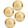 Lwuey Pallina da Golf a Doppio Strato, Placcata In Oro Dorata Strato Placcatura in per Allenamento Pratica Regalo Decorativo Per Amanti Principianti Praticano Accessori Palla Portatile Confezione 4