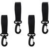 LIFKOME 4 Pezzi Fibbia di Fissaggio per Pagaia Kayak, Nera, in Nylon ABS | Fissaggio Rapido e Stabile, Profilo Basso Discreto, per Kayak e Paddle Board, Installazione Semplice
