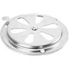 DEARMAMY Copertura Griglia Aerazione in Acciaio Inox 125mm per Yacht | Piastra Regolabile Argentata, Apertura Laterale a Manopola, per Scarico Interno e Finitura Discreta