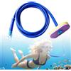 Generic Full Dry - Tubo di respirazione per adulti, uomini e donne, immersioni, nuoto, boccaglio con valvola galleggiante e bocchino in silicone, per snorkeling, immersioni, campeggio, allenamento (1,5 m)
