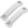 Gadpiparty 2 Pezzi Morsetto per Fettuccia Marina 25mm in Acciaio Inox 316 | Piastra a Due Fori, Montaggio a Ponte, per Cinghia e Strallo, Supporto Robusto, Colore Argento