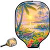 Generic Neoprene Paddle Cover Sea Turtle On Beach Sunset pickleball Paddle Cover | antigraffio Universale Custodia per racchetta da pickleball Per Fits Most Rackets L'uso Esterno Allenamento