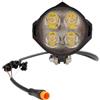 Generic Accessori for fari a LED Ebike Lampada 36V48V Lampada Anteriore a 3 Pin con Corno Incorporato 4 lampadine a LED for Scooter elettrici Biciclette