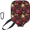 Generic Racket Sleeve Vintage Burgundy Florals (1) pickleball Paddle Cover | Impermeabile Universale Copri paddle pickleball Racchetta Per Fits Most Rackets L'uso Esterno sport