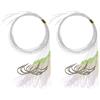 Beaupretty 2 Corde Amo da Pesca Luminoso con Testa, Lenza Monofilamento | Pesca in Mare Salata e Notturna, Effetto Luminescente, Nylon, Rig Preannodato con Pelle