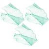 VILLCASE 3 Pezzi Borsa Rete da Pesca Pieghevole per Immersioni, Nylon Verde | Chiusura a Coulisse Diciotto Fili, Fondo Piatto, Compatta e Portatile, per Immersioni in Mare e Uscite